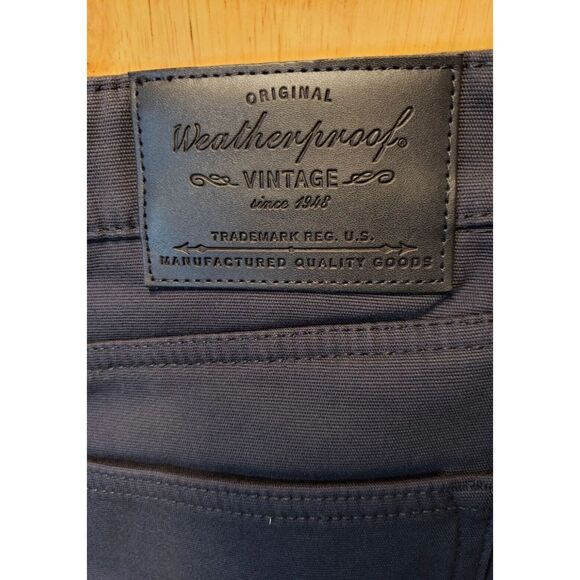Weatherproof Vintage Pants Men’s 39x30 Navy Straight Fit Casual Cotton Blend - Picture 11 of 14